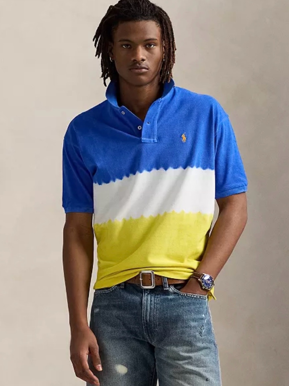 NWOT size Small Polo Ralph Lauren Men's Classic-Fit Dip-Dyed Mesh Polo Shirt